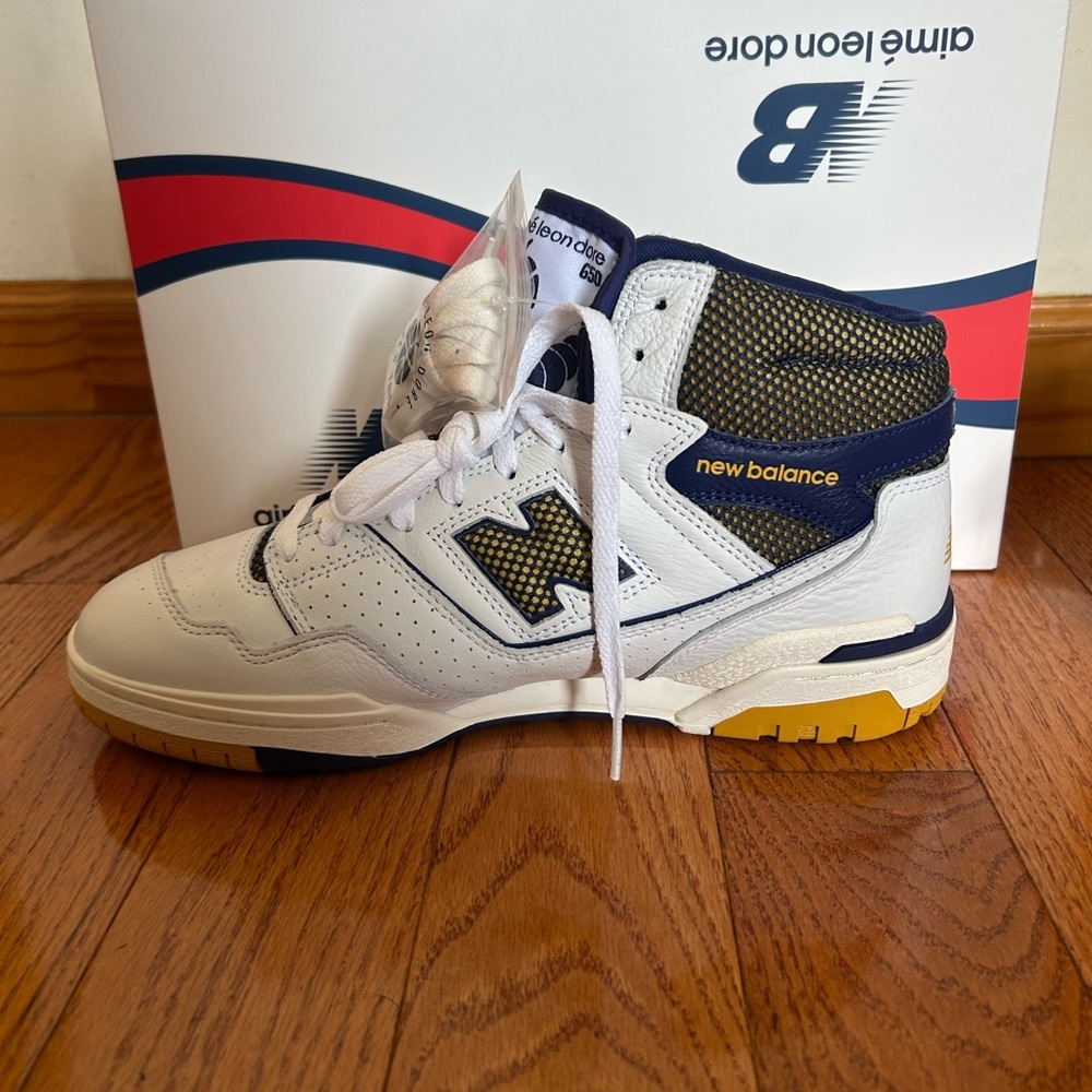 New Balance 650R Aimé Leon Dore ALD White Yellow Size 10 NWT - Picture 7 of 7